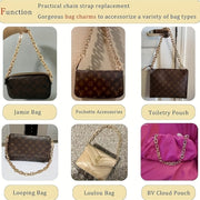 60cm oltin tonli zanjirli yelka askikli og'ir metall portativ sumka tutqichining bir qismini oling. Bu bardoshli sumka zanjiri an'anaviy tutqichlarga ajoyib alternativ bo'lib, DIY sumka ta'mirlash uchun akril qisqa tutqich bilan ta'minlangan. Mukammal