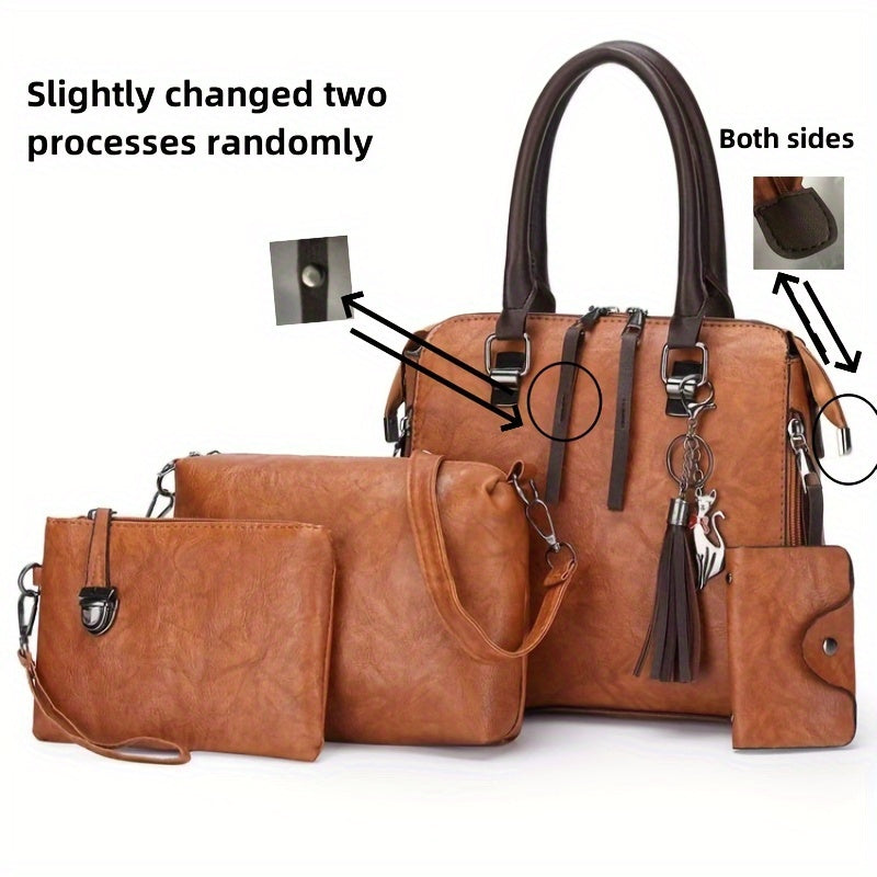2024 Retro Multi-Set Handbag for Women Crossbody Large Capacity PU Material