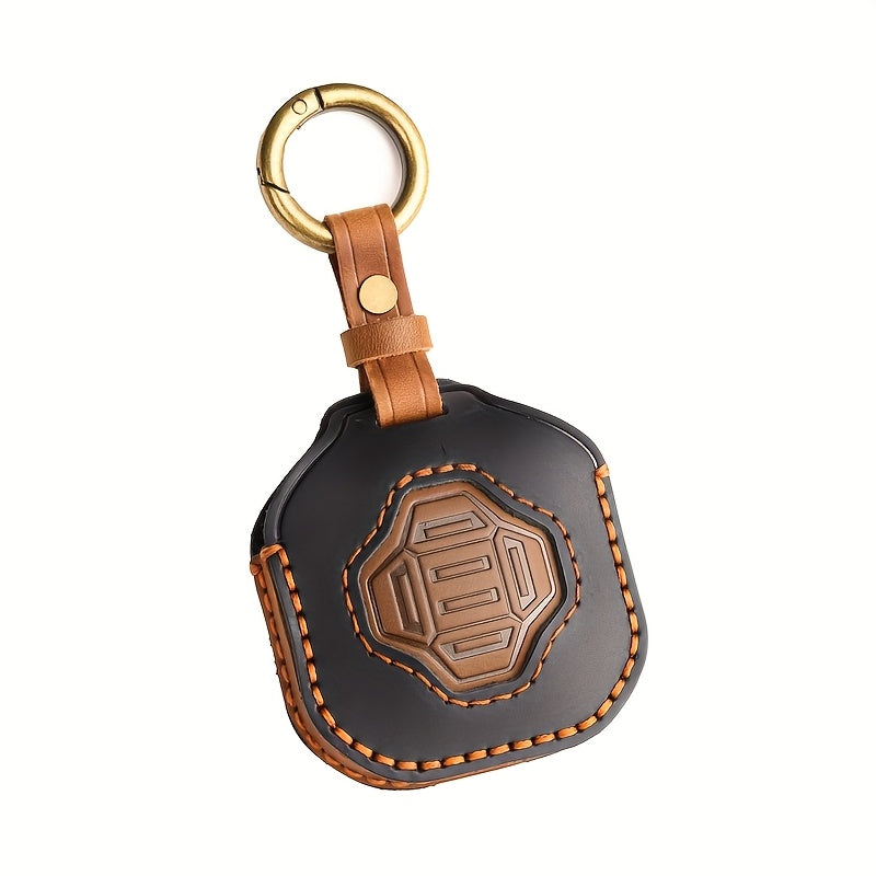 Universal PU Car Key Fob Cover Fit for Smart Key with Chain and Button Protector
