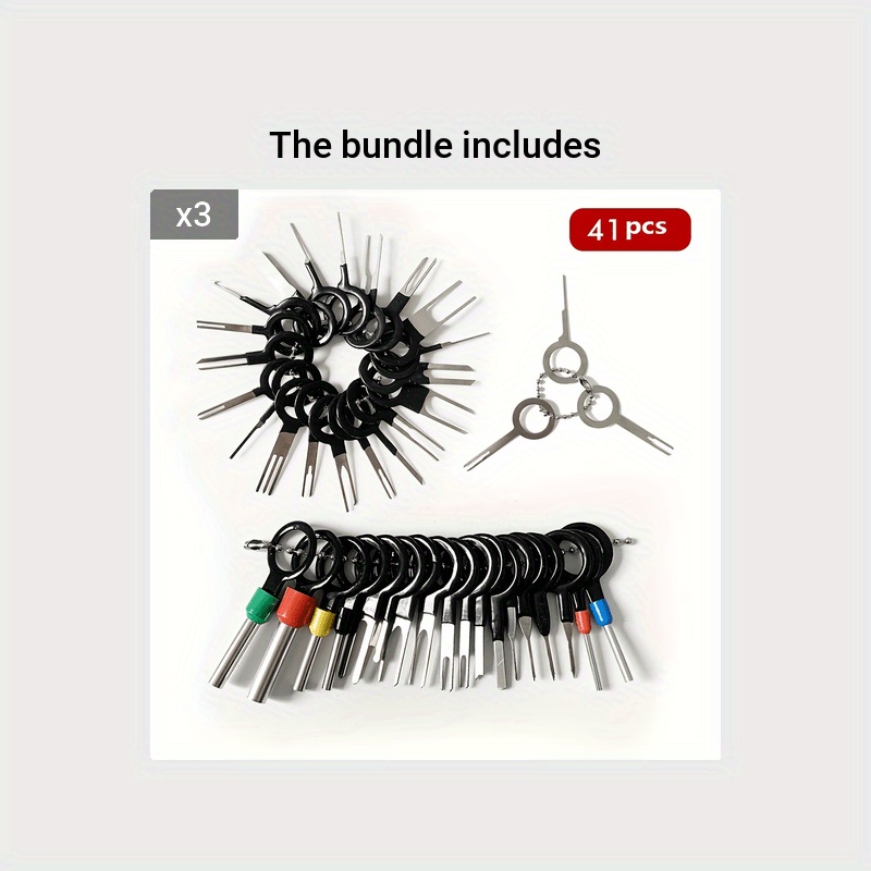 Kit de herramientas para reparación de enchufes de arnés de cables de terminal de coche para desmontaje y mantenimiento