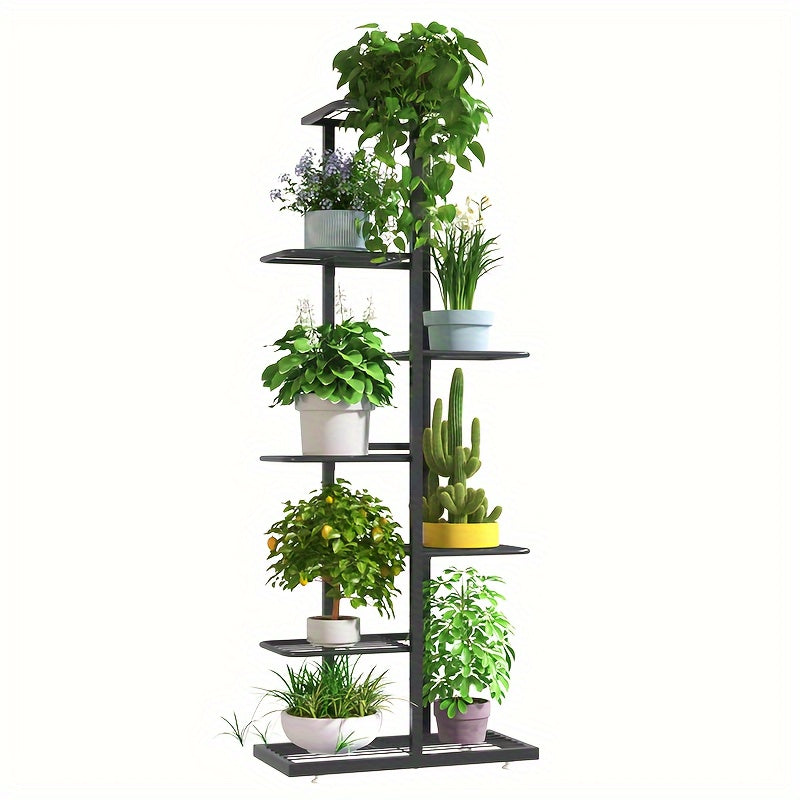 European Style Multi-Tier Metal Plant Stand White Rustproof Indoor Balcony Decor