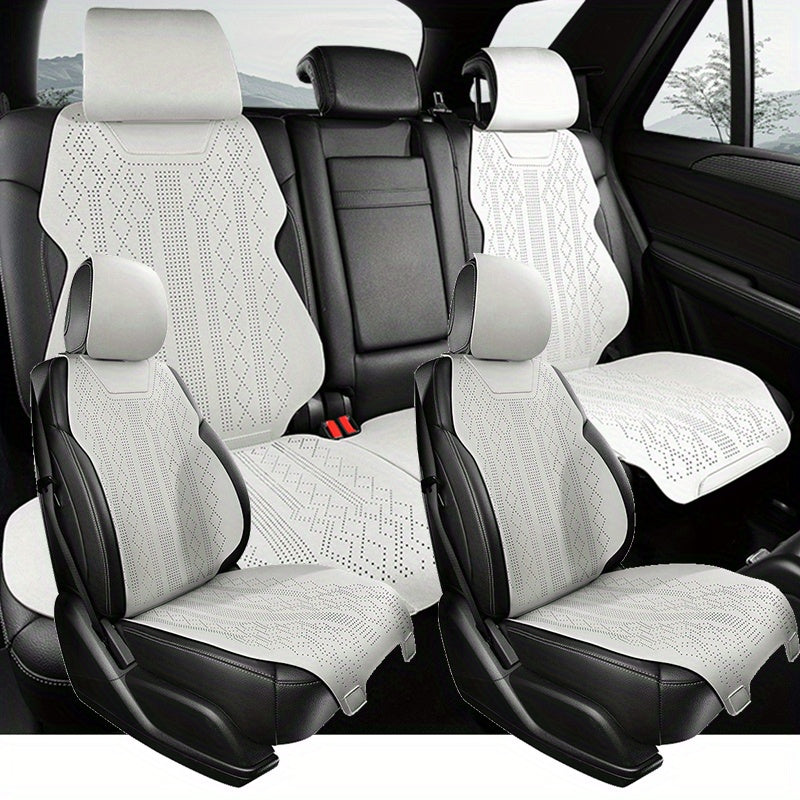 Набор чехлов для автомобильных сидений для всех сезонов из высококачественной замши, прочная подушка сиденья