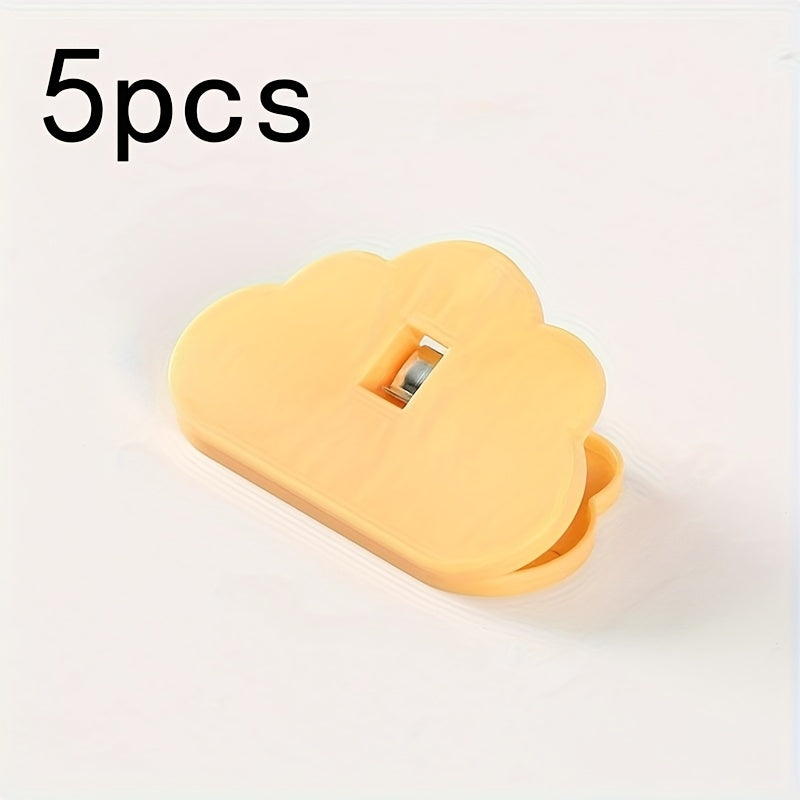 Bulut shaklidagi oziq-ovqat yopish kliplar, ko‘k va oq rangda, havo o'tkazmaydigan, namlikka chidamli, oshxona uchun, shirinliklar, choy, sut kukuni