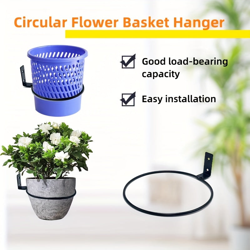 Metal Wall-Mount Plant Bracket with Heavy Load Capacity for Indoor Plants and Baskets