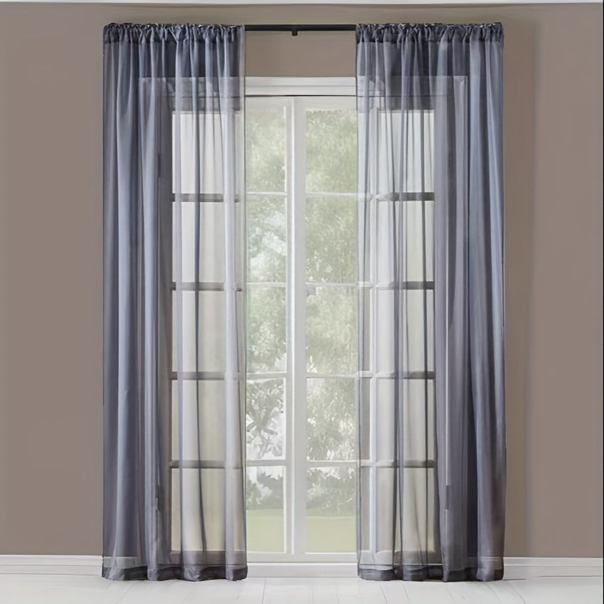 Cortina transparente con barra de una sola sombra para sala de estar, dormitorio, cocina y baño