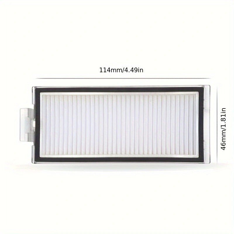 Qora ramkali mustahkam oq, Roborock Q7, Q7+, Q7 Max, Q7 Max+, Q5 Pro, Q5 Pro+, Q8 Max, Q8 Max+ robot tozalagichlari bilan mos keladigan 4 ta yuqori samarali yuviladigan HEPA filtrlar - Uy tozalash uchun mukammal