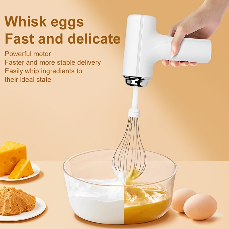 Handheld Electric Cake Mixer USB Rechargeable Battery Lightweight Baking Tool