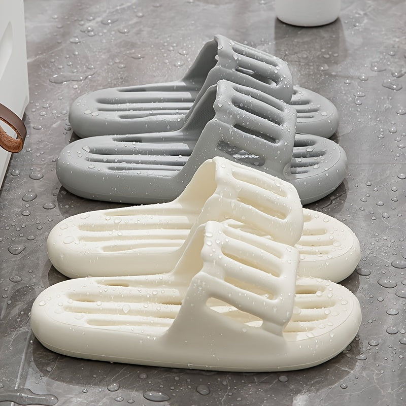 Women's EVA Slides Lightweight Slip-On Footwear Pastel Pink and White