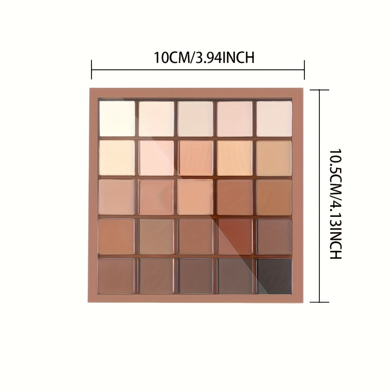 K'APEINE 25-Color Eyeshadow Palette: Matte & Shimmer finishes, Waterproof, Highly Pigmented in Orange-Brown Nude Shades.