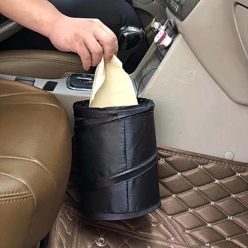 Universal Car Trash Can Collapsible Polyester Fiber Storage Organizer