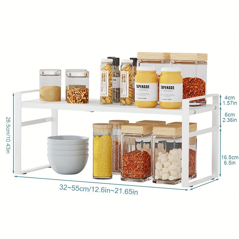 Expandable Cabinet Shelf Organizer for Kitchen Pantry Bathroom Storage