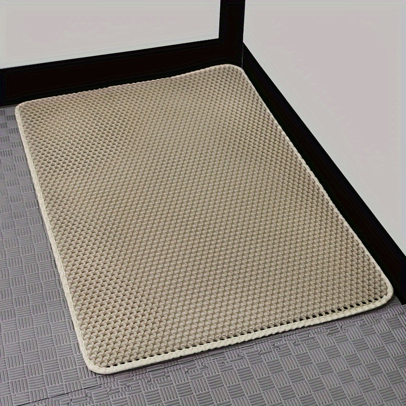 Large Double-Layer Cat Litter Mat Leakproof Spill-Resistant EVA Extra Large