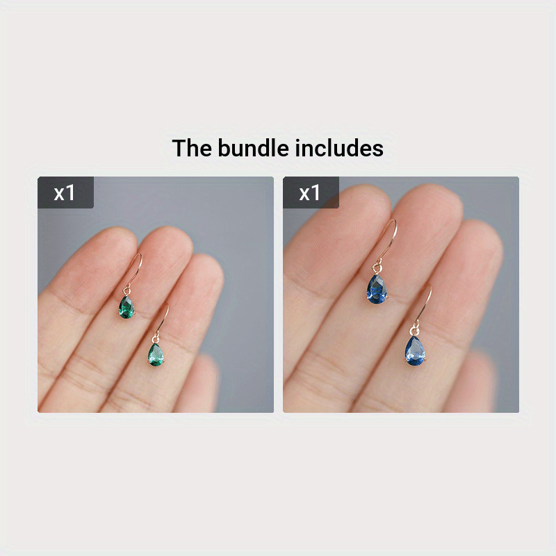 Pendientes colgantes de plata S925 hipoalergénica con estilo francés y ganchos en forma de lágrima