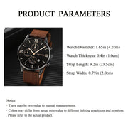 Men's Watch Set Black Nylon Strap Casual Industrial Style Round Dial Quartz Watch with 3 Bracelets