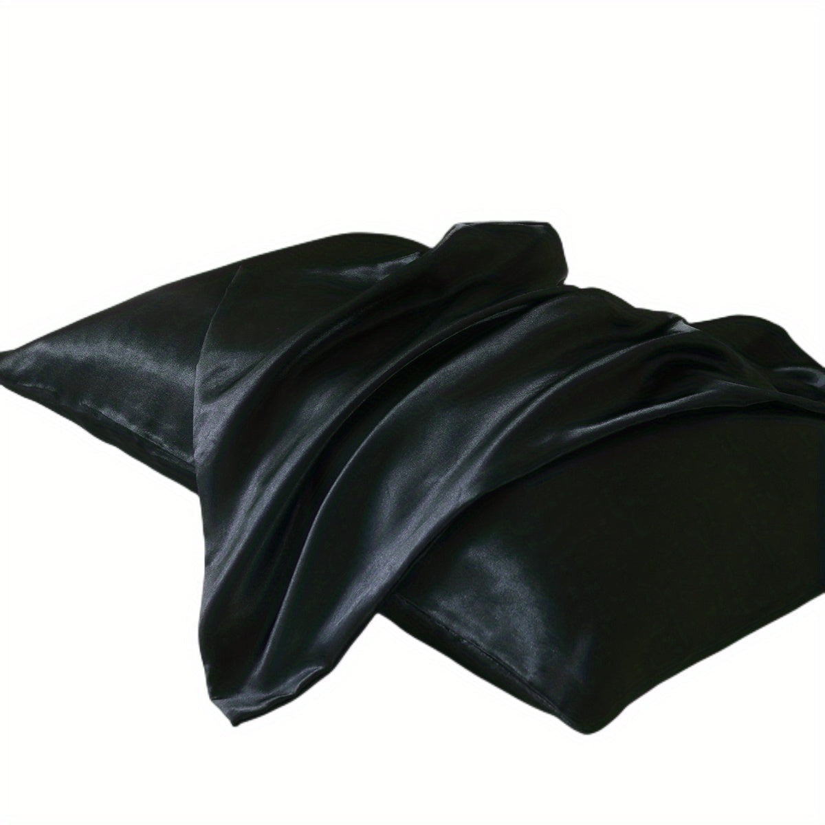Set of 2 Soft Satin Pillowcases Hair Skin Friendly Envelope Closure