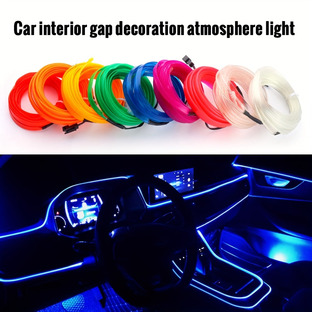 Car Interior LED Strip Flexible Neon Light Universal Auto Ambient Lamp 12V