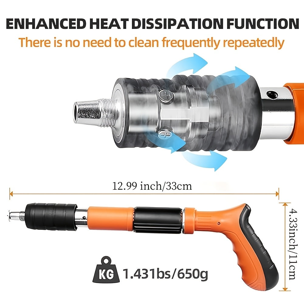 Mini Steel Nail Gun Kit with 5-Speed Adjustable Manual Operation for Woodwork and Concrete Walls