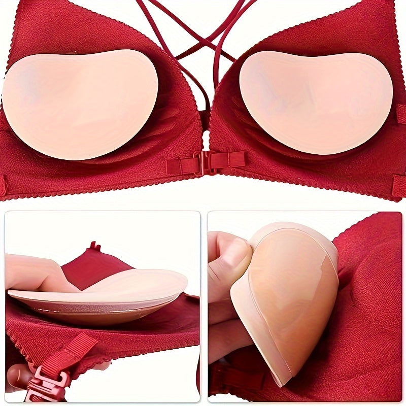 Reusable Bra Insert Pads for Women Solid Color Chest Enhancers Comfortable Lingerie Accessories