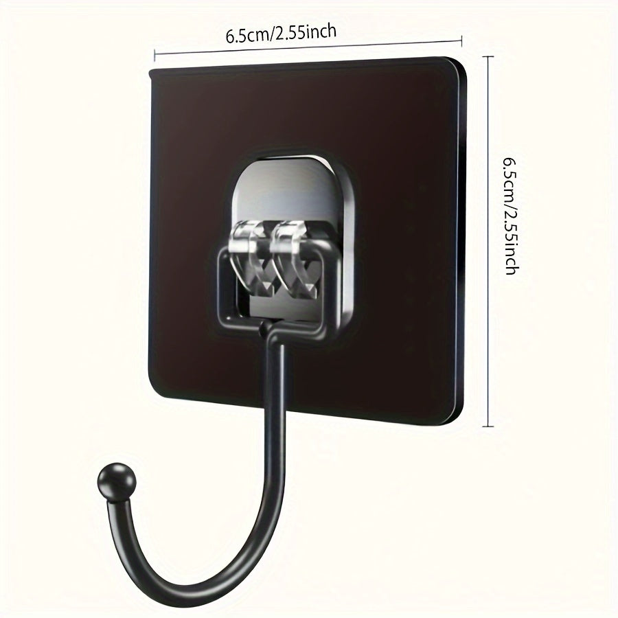 Тяжелые клеящиеся настенные крючки для пальто, полотенец, шапочек для душа, многоразовые, без гвоздей