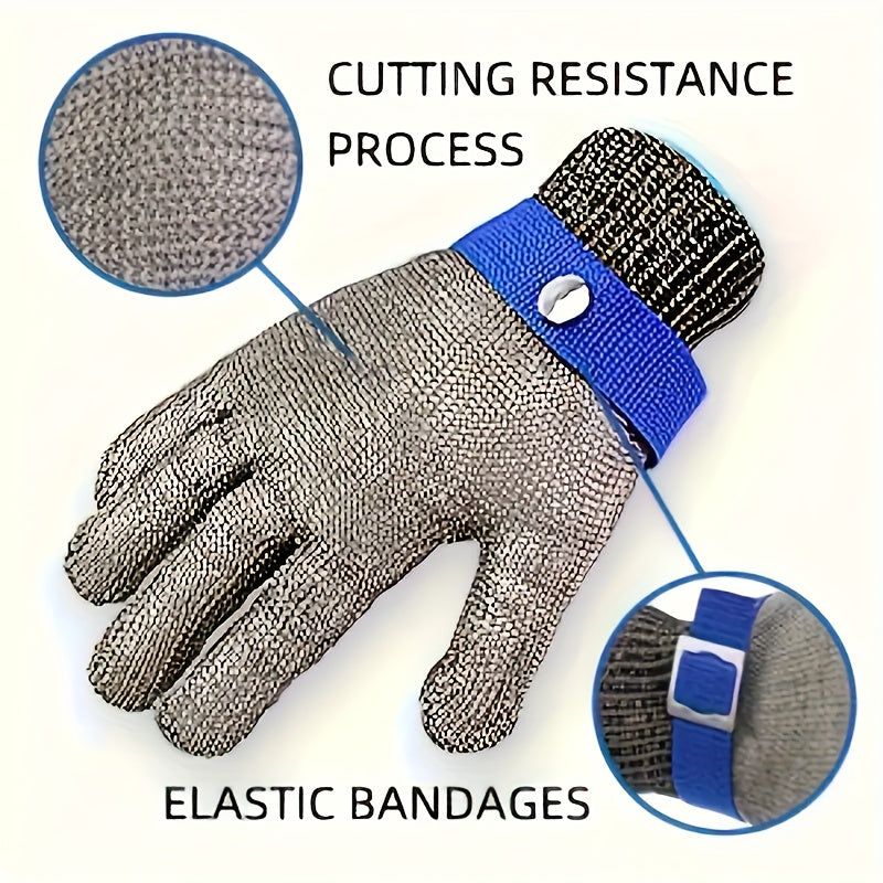 Cut-Resistant Metal Mesh Gloves for Kitchen and Cleaning Latex-Free Household Safety
