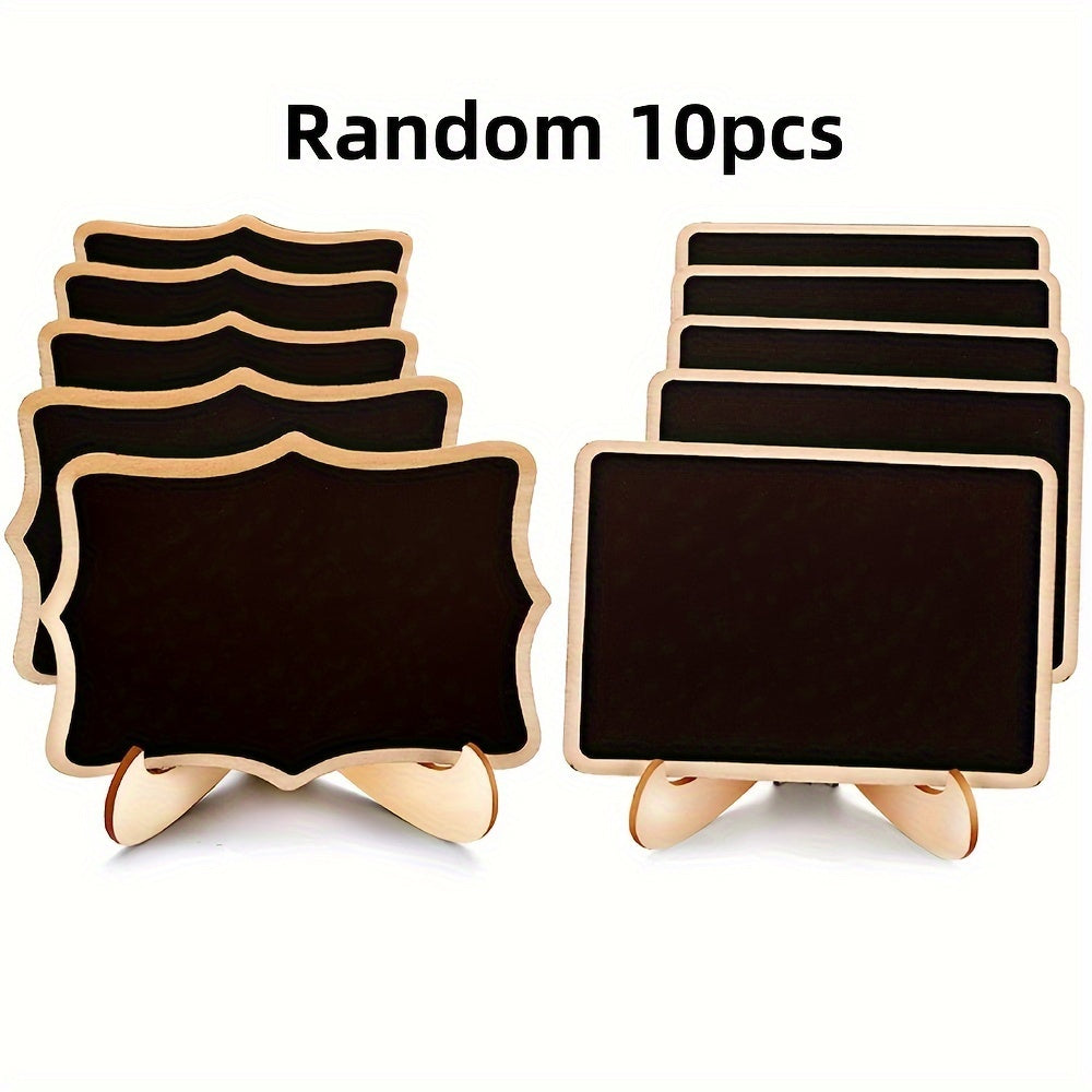 Set of 10 Miniature Chalkboard Signs with Easel Stands for Weddings and Events