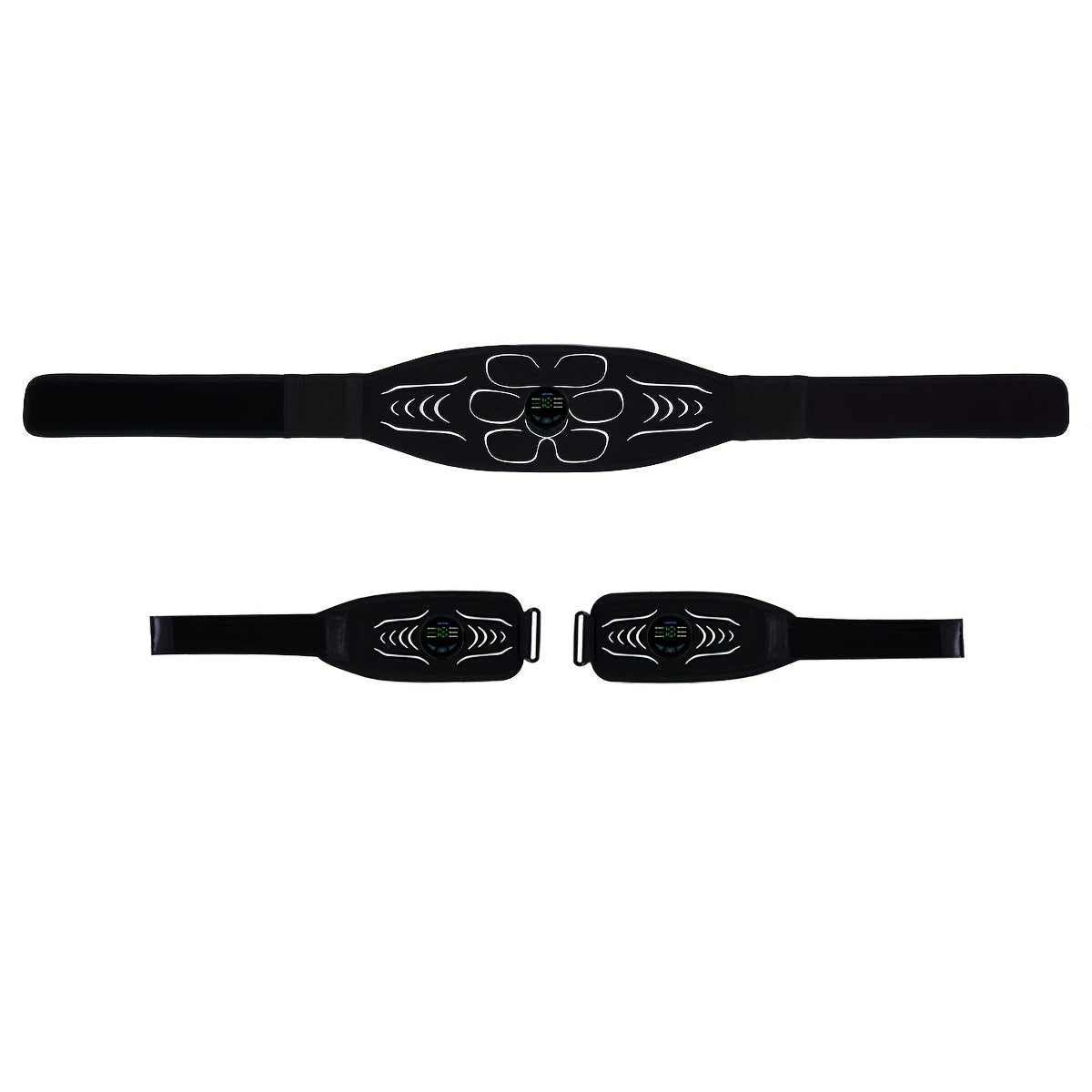 USB Charging EMS Abdominal Massage Belt with 6 Modes 18 Intensities 15-Minute Timer