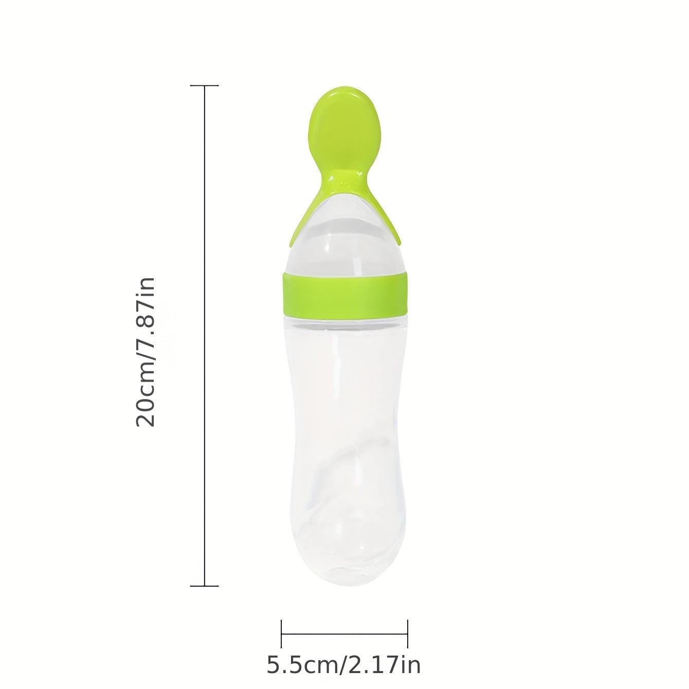 Baby Silicone Feeding Set 90ml Squeeze Spoon with Bottle for Infants