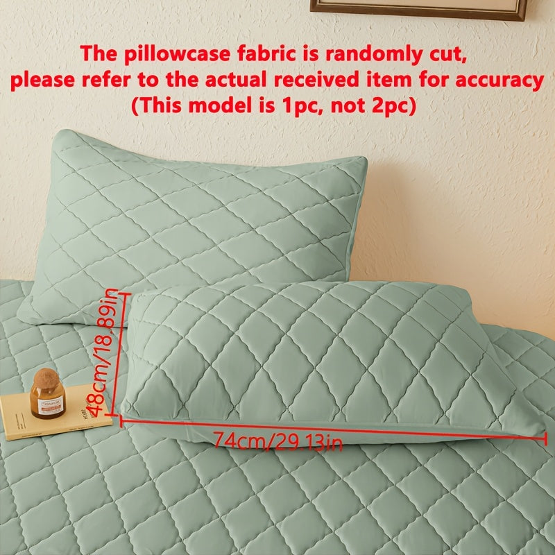 Conjunto de fundas de almohada transpirables e impermeables con protector anti polvo y patrón de cuadrícula diagonal