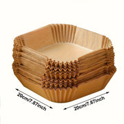Disposable Square Air Fryer Paper Liners Non-Stick Baking 16cm 20cm