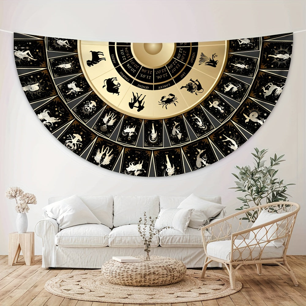 Tarot doira stol yuvish: 63 dyuym, boho dizayni bilan bashorat naqshi. Dog'ga chidamli, singdiruvchi va burishmaydigan. Uy, oshxona, ovqatlanish, partiyalar, ichki/tashqi foydalanish uchun ideal. Xona va sahna bezatish uchun mukammal.