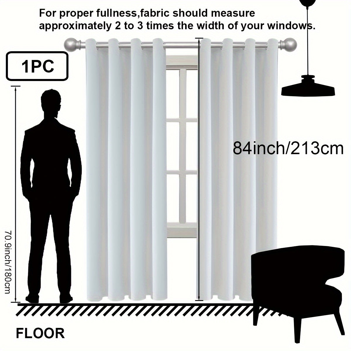 Insulation Blackout Circle Curtains for Bedrooms and Living Rooms Noise Blocker