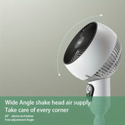 Wide angle oscillating floor fan 10 speed control multi-angle regulation retractable height strong airflow quiet operation