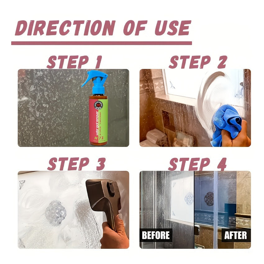 Natural Unscented Hard Water Spot Remover Kit for Showers Toilets Tiles