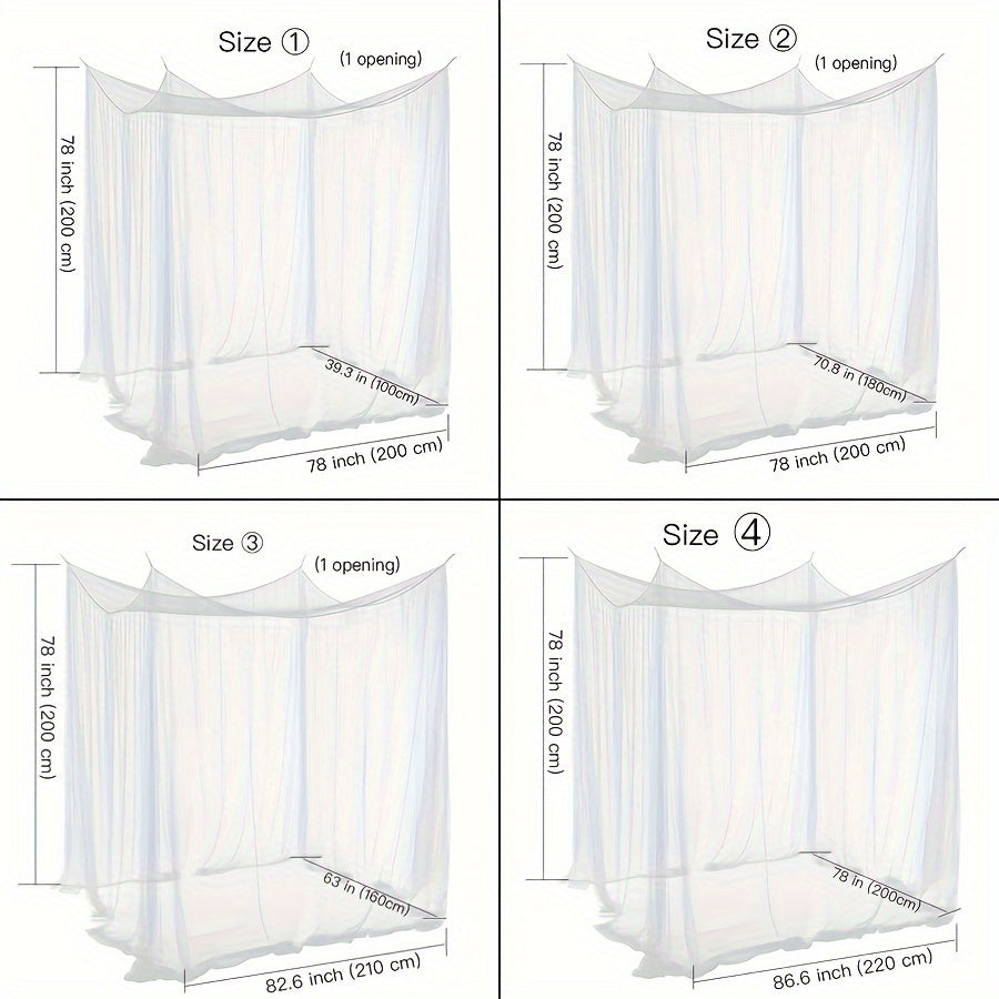 Туристическая кемпинговая сетка-тент 1 шт. с большим пространством и 15-ю зашифрованными квадратными ячейками москитной сетки. Подходит для гамаков, кемпинга, спальни и двора. Доступна в 4 размерах и легка в установке.