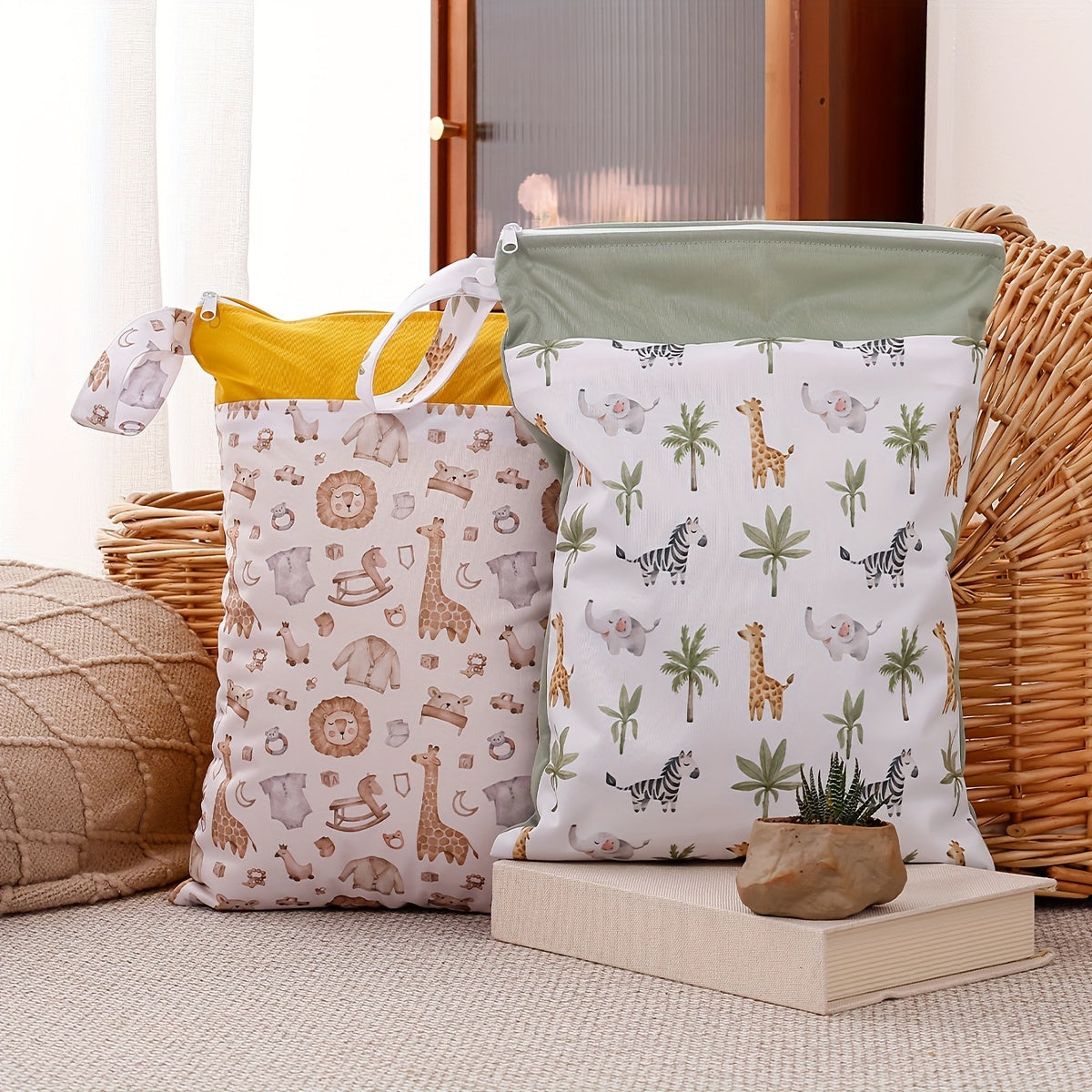 Waterproof Polyester Wet Dry Bag with Dual Zippers for Travel Beach Pool Gym