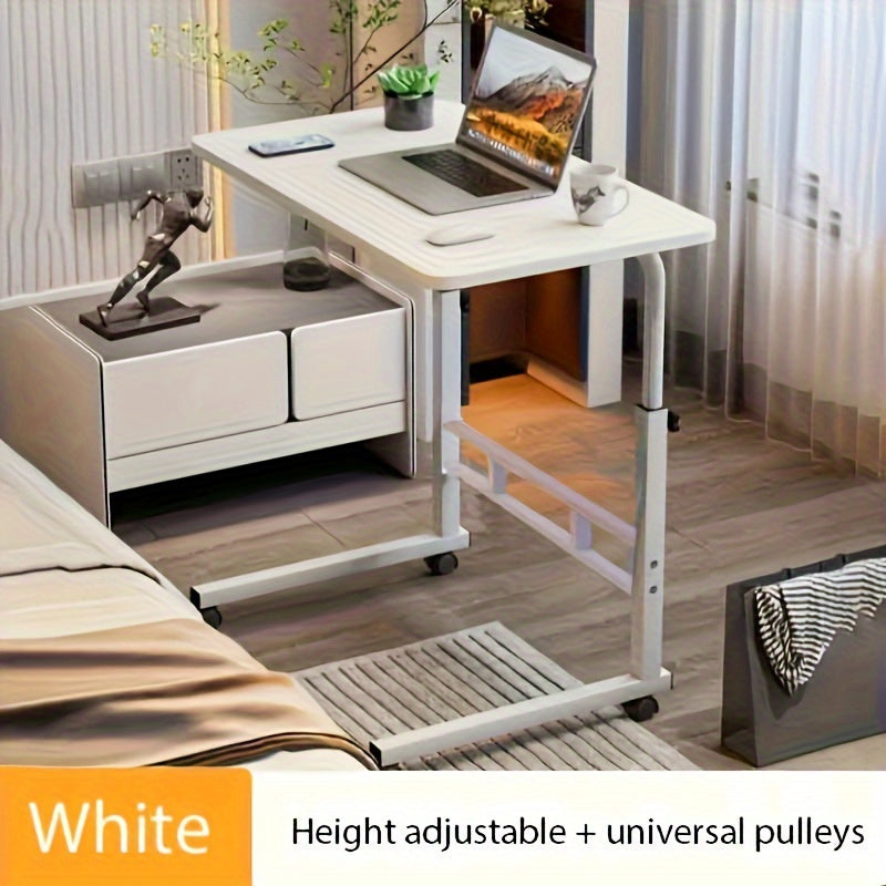 Adjustable Folding Study Table with Wheels for Laptop and Reading