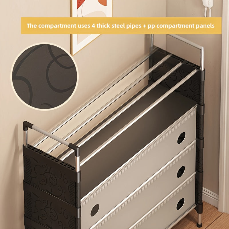 Modern Dustproof Shoe Rack with 4-7 Layers for Home Storage and Organization