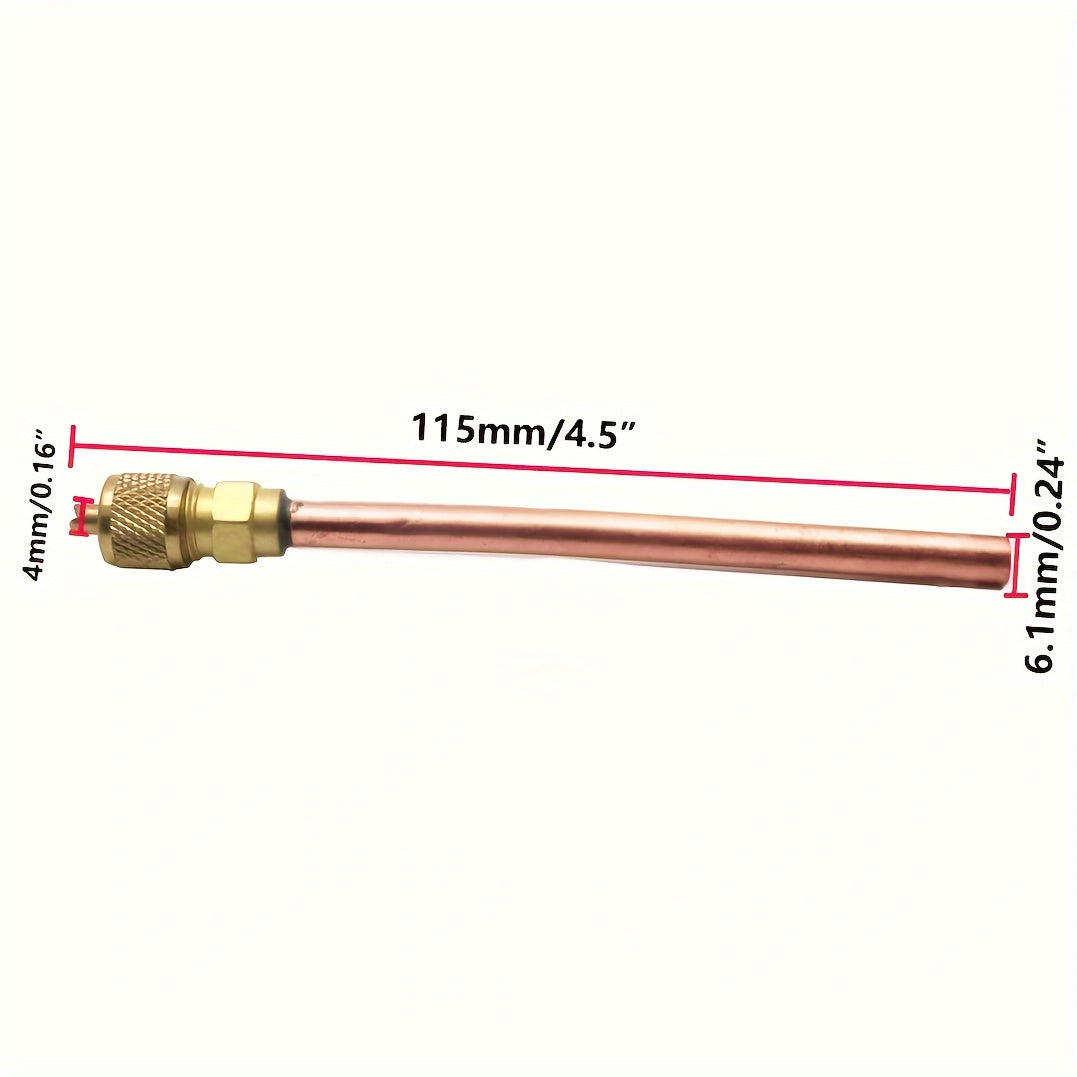 5-Pack Monodirectional Metal Air Conditioner Filling Access Valves 6mm Tube