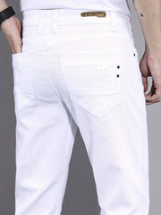 Men's Casual Denim Pants with Pockets for Outdoor Activities