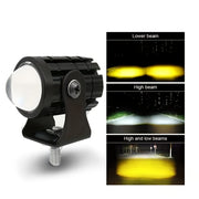 Мини-двацветные светодиодные фары для автомобилей и мотоциклов