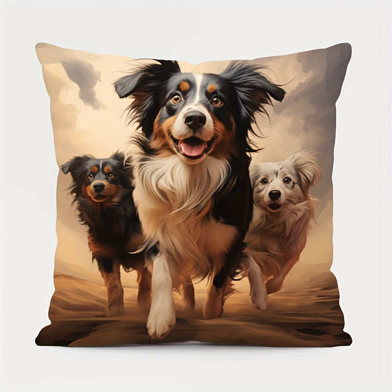 Funda de almohada de perro de 4 piezas para sofá de sala de estar, fundas decorativas para cojines