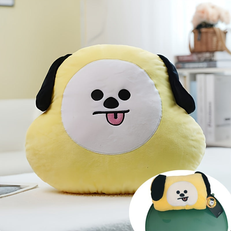 Cute Cartoon Plush Toy Foldable Hand Warmer Pillow Washable Polyester for Home Office Travel Gift