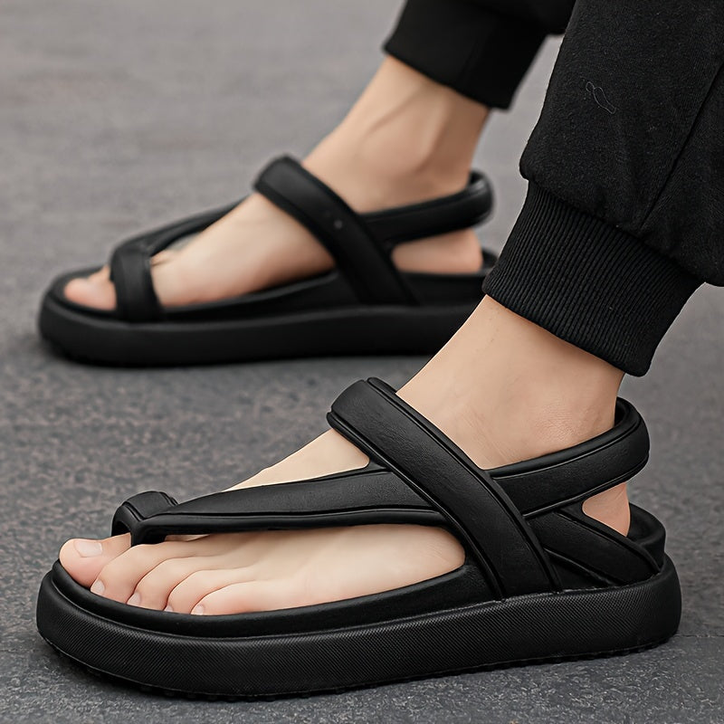 Women's EVA Flat Sandals Black and White Slip-On Open-Toe Casual Shoes