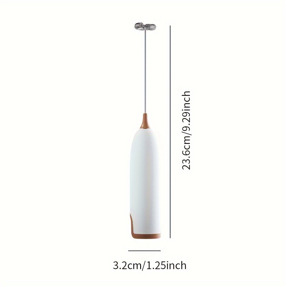 Electric Milk Frother Battery Operated Stainless Steel for Frothy Coffee Drinks