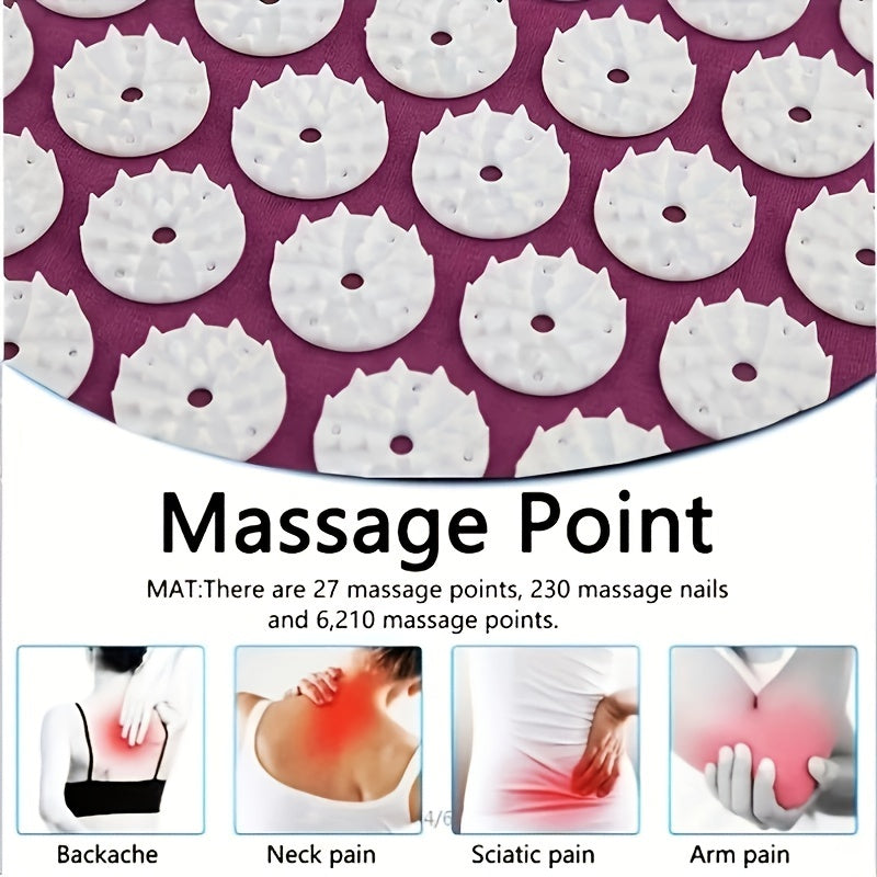 Acupuncture Massage Mat Pillow Yoga Set for Relaxation and Pain Relief
