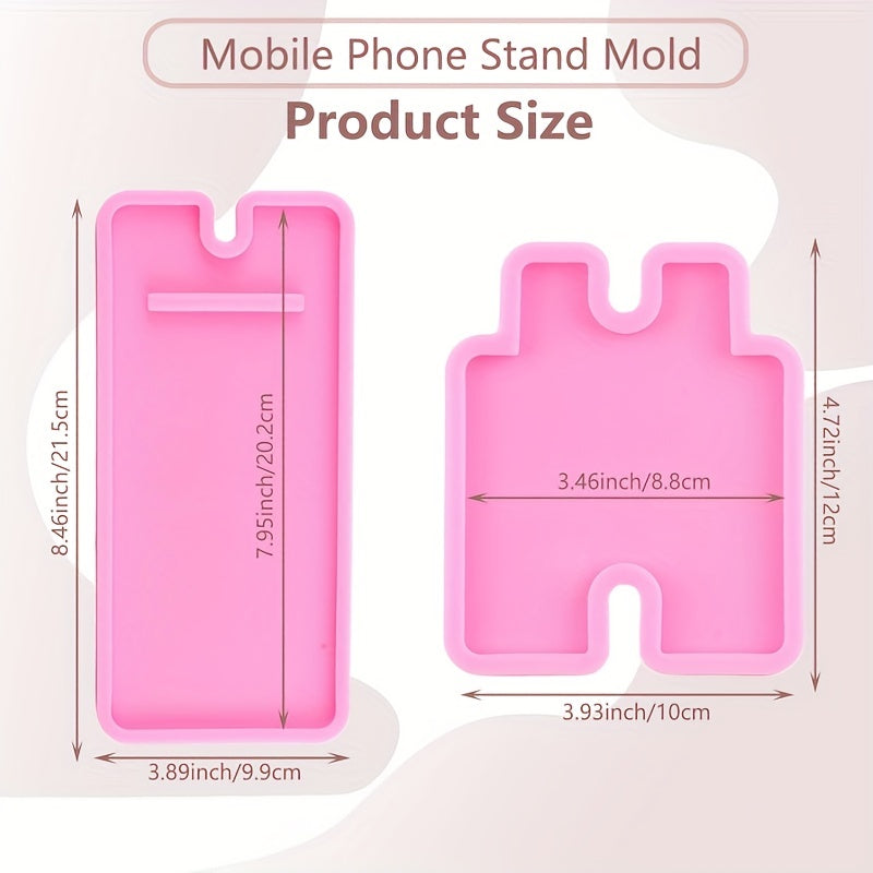 Silicone Mold for Making Mobile Phone Stands Resin Casting DIY Crafts