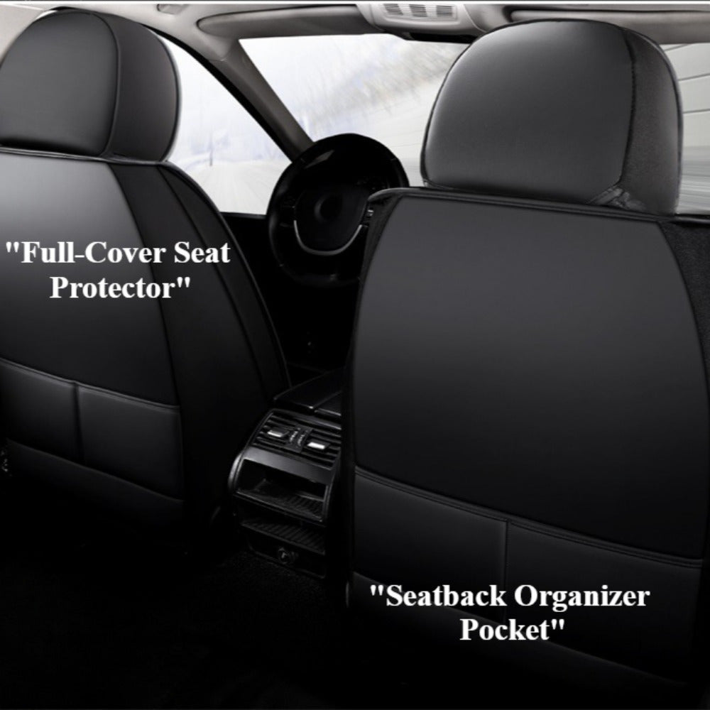 Full Cover Car Seat Cushion Black and White Breathable Non-Slip Protector