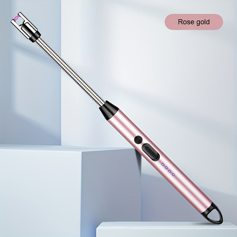 Electric Rechargeable Candle Lighter Windproof Flameless Kitchen BBQ Camping Tool