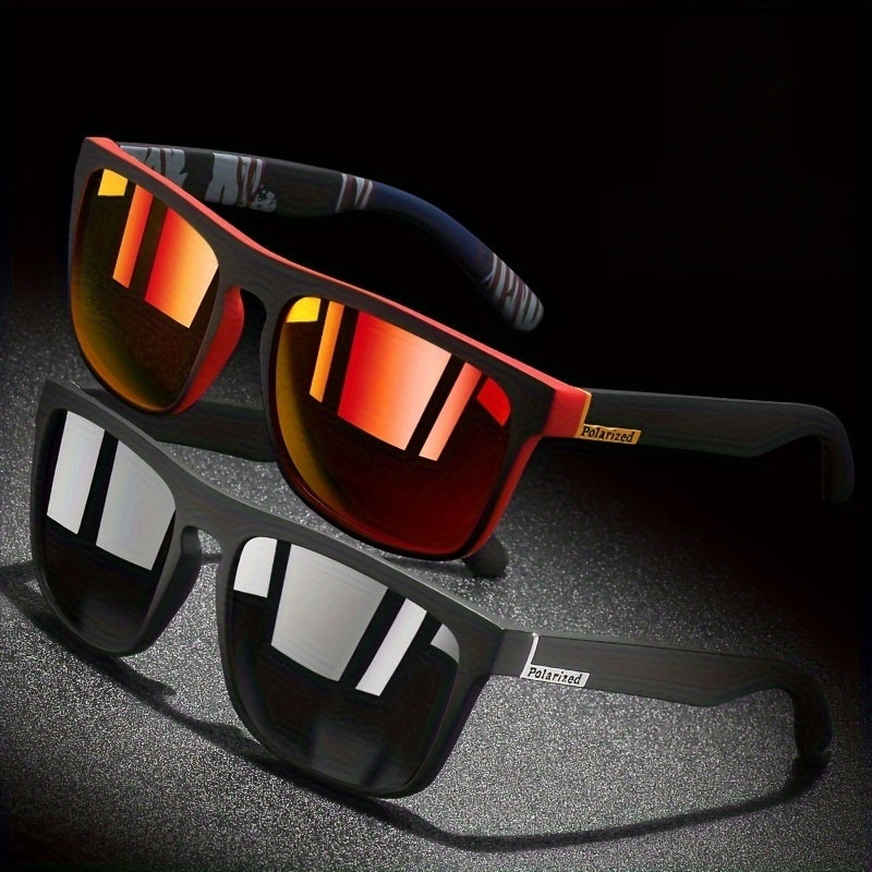 Trendy Square Polarized Fashion Glasses for Men Women Outdoor Sports Travel