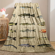 Yumshoq va iliq baliq mavzusidagi flanel tashqi ko'rinishi, divan, yotoq yoki sayohat uchun mukammal. Do'stlar, oila yoki yaqinlar uchun ideal sovg'a. Bir nechta o'lchamlar va turlarda mavjud.